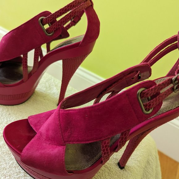 Bakers Fushia Magenta Gorgeous High Heels Sz 6 - Picture 4 of 6